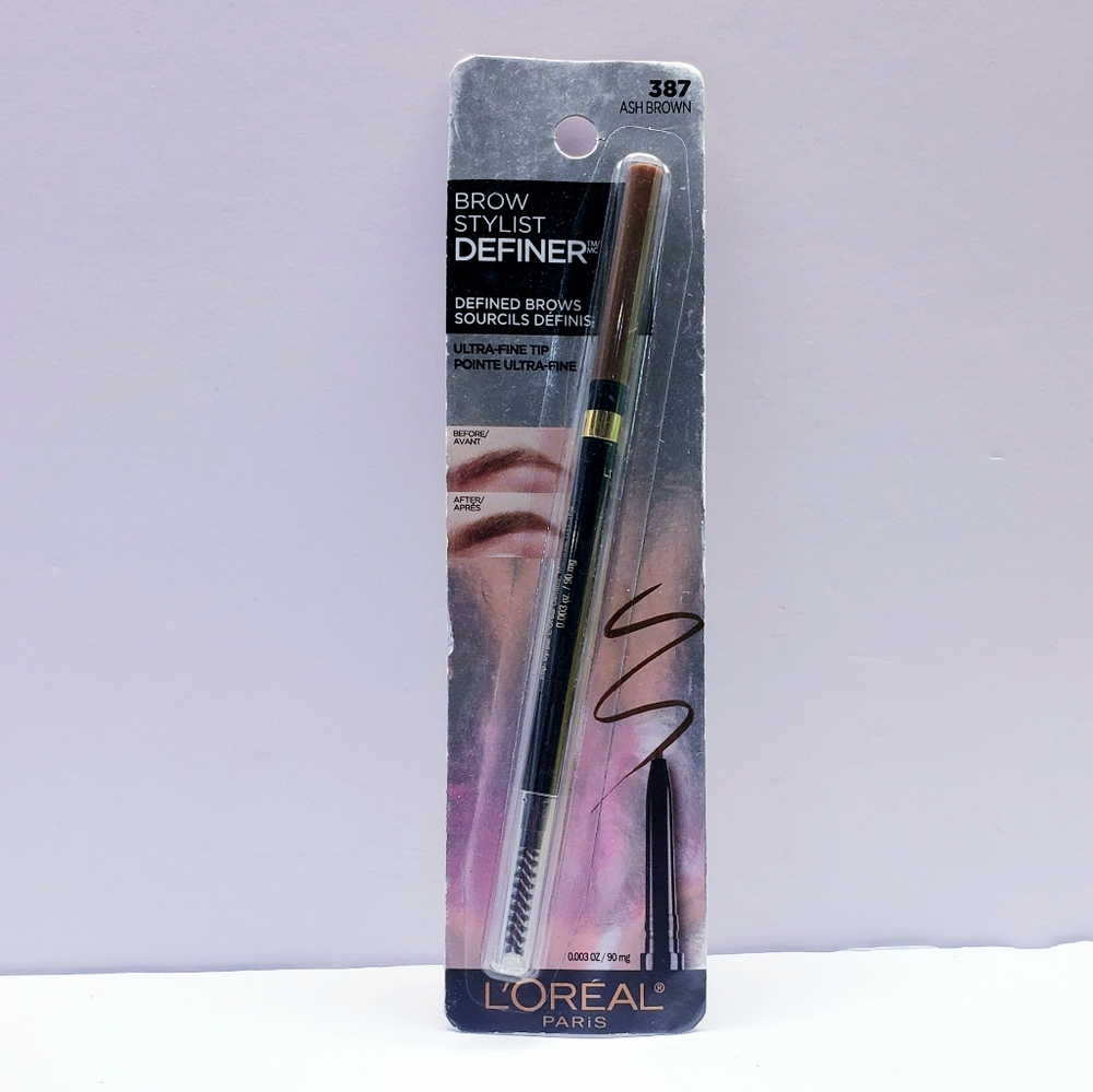 L'Oreal Paris Brow Stylist Definer Eyebrow Mechanical Pencil, 387 ASH BROWN